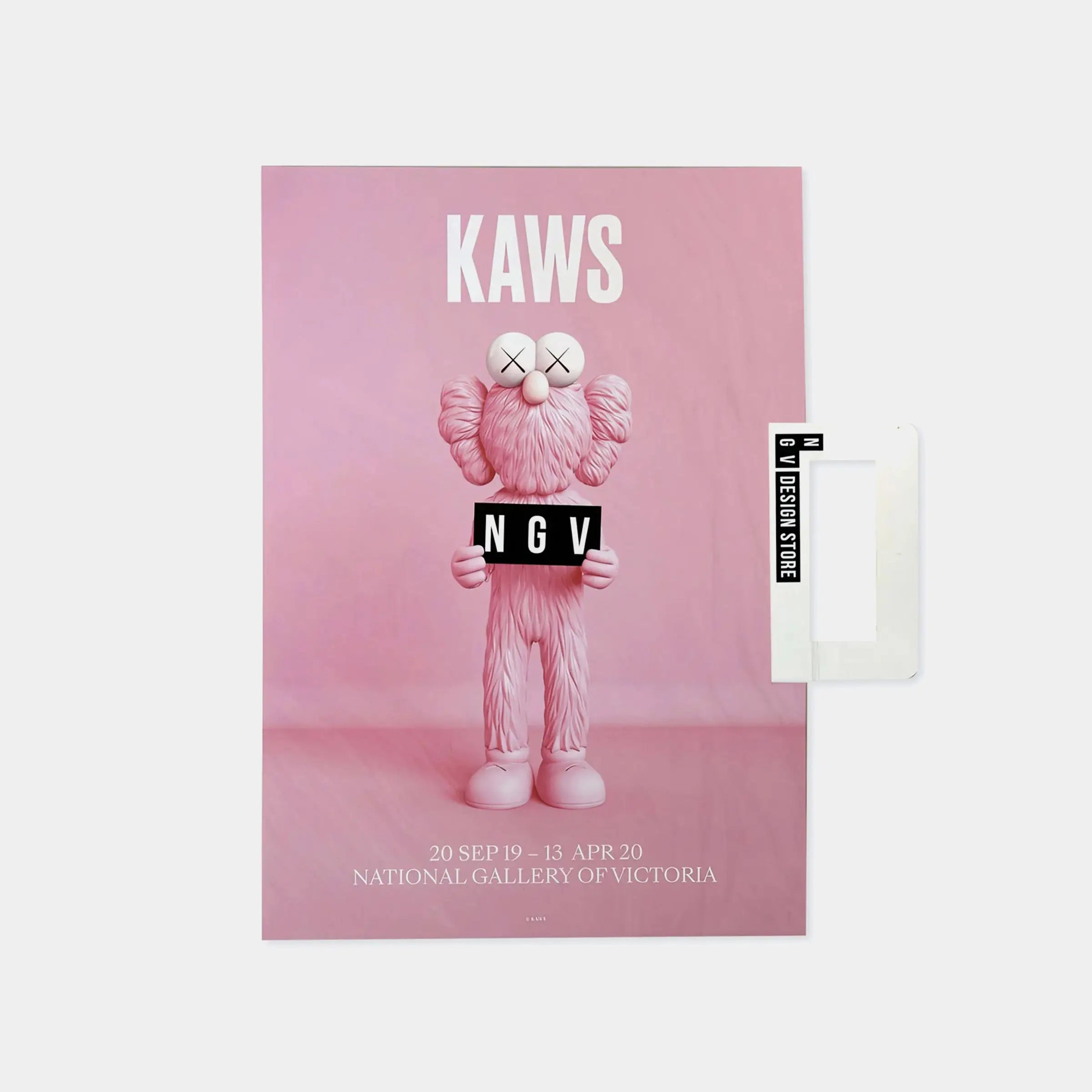 KAWS x NGV BFF Pink Poster