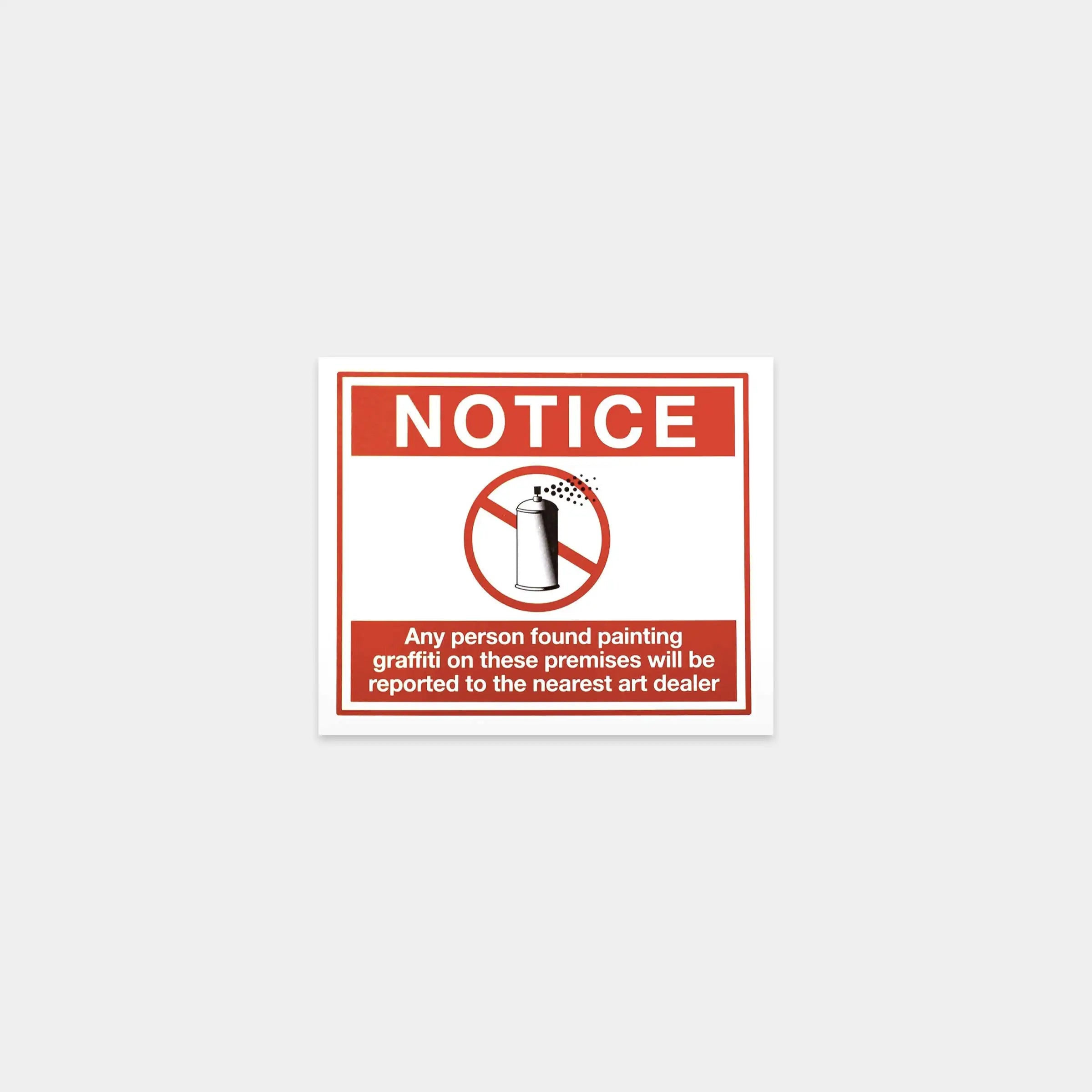 Spray Can Notice Sticker