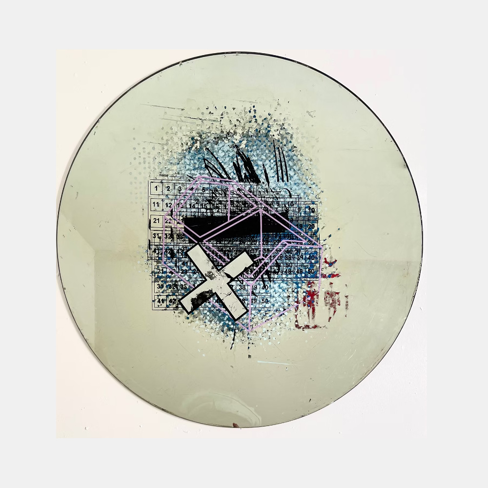 Untitled 001 (hand silvered mirror)